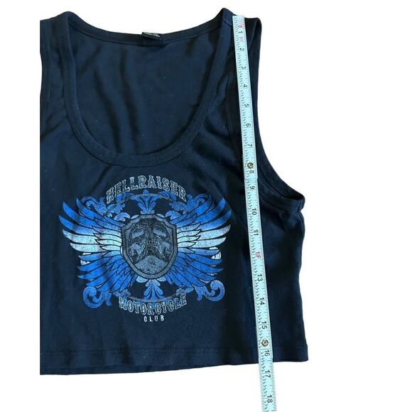 Urban Outfitters Good Luck Scoop Neck Vest sz large “hellraiser motorcycle” - Picture 7 of 8